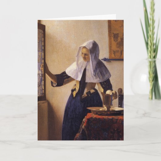 水差しの若い女性 カード (正面)