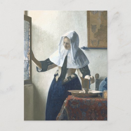 水差しの若い女性 ポストカード (正面)