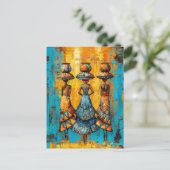 水差し付きアフリカ人女性 ポストカード (スタンド正面)