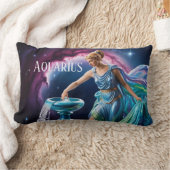 水差し女神レインボー色のアクエリアス ランバークッション (ブランケット)