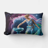 水差し女神レインボー色のアクエリアス ランバークッション (正面)