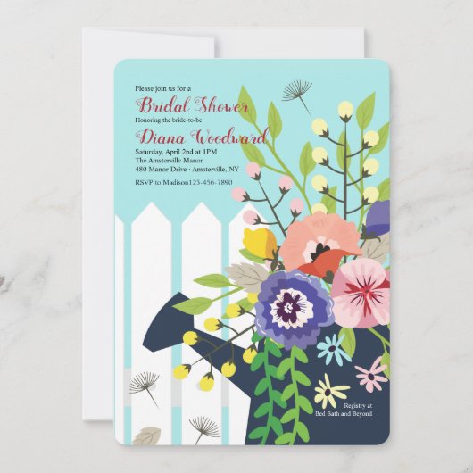 水差し花の招待状 招待状 (正面)