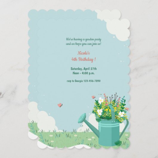 水差し花束 招待状 (正面/裏面)