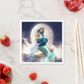 水差し – 壺から水を注ぐ女性 スタンダードカクテルナプキン (インサイチュ)