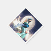 水差し – 壺から水を注ぐ女性 スタンダードカクテルナプキン (角)