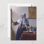水差しCの若い女性、ヨハネス・ヴェルメール ポストカード (正面/裏面)