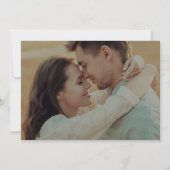 水平お洒落フォトオーバーレイ結婚ズ 招待状 (裏面)