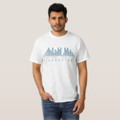 水平で青い広告宣伝のワイシャツ Tシャツ (正面フル)