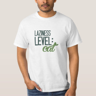 水平な怠惰: 猫 Tシャツ