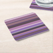 水平に移動ストライプする スクエアペーパーコースター (アングル)