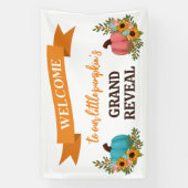 水平の小さなカボチャのジェンダーが歓迎を明らかにする 横断幕 (縦)