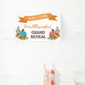 水平の小さなカボチャのジェンダーが歓迎を明らかにする 横断幕 (インサイチュ)