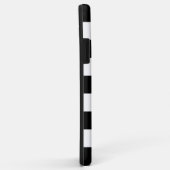 水平の白黒のストライプ Case-Mate iPhoneケース (裏面/右)