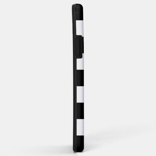 水平の白黒のストライプ Case-Mate iPhoneケース (裏面/右)