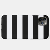 水平の白黒のストライプ Case-Mate iPhoneケース (裏面(横))