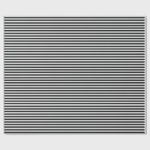 水平の白黒のパタストライプーン ラッピングペーパー (フラット)