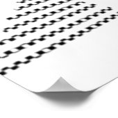 水平の銀色のチャリス台座サイン ポスター (角)