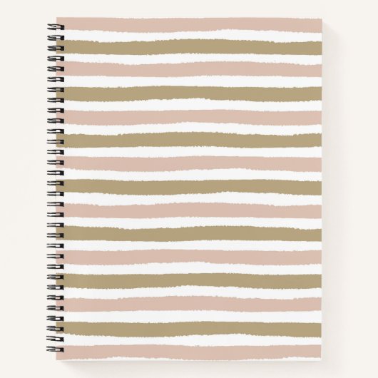 水平らせんストライプの状ノートブック ノートブック (正面)