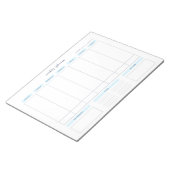 水平ウィークリープランナー月曜日スタートメモ帳 ノートパッド (アングル)