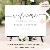 水平エレガントスクリプ結婚トのウェルカムサイン ポスター