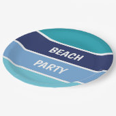 水平カッコいいストライプの ペーパープレート (アングル)