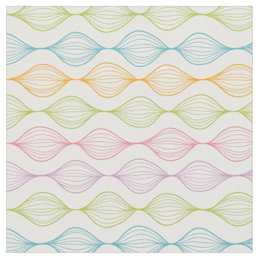 水平カラフルエッジ模様 ファブリック (クローズアップ)