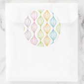 水平カラフルエッジ模様 ラウンドシール (バッグ)