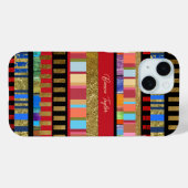 水平カラフルストライプモダンガーリー Case-Mate iPhoneケース (裏面 (横))