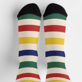 水平カラフルストライプ ソックス (上部)