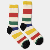 水平カラフルストライプ ソックス (右)