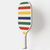水平カラフルストライプ ピックルボールラケット (左)