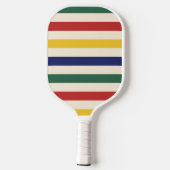 水平カラフルストライプ ピックルボールラケット (裏面)