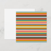 水平カラフルレトロストライプ シーズンカード (正面/裏面)