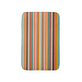 水平カラフルレトロストライプ バスマット (正面縦)