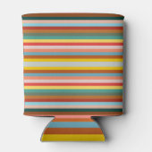 水平カラフルレトロストライプ 缶クーラー (裏面)