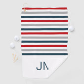 水平カラフル海軍ストライプ ゴルフタオル (インサイチュ)