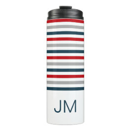 水平カラフル海軍ストライプ タンブラー