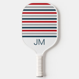 水平カラフル海軍ストライプ ピックルボールラケット