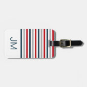 水平カラフル海軍ストライプ ラゲッジタグ (正面横)