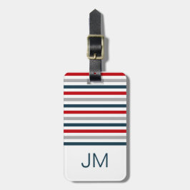 水平カラフル海軍ストライプ ラゲッジタグ