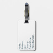 水平カラフル海軍ストライプ ラゲッジタグ (裏面縦)