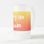 水平カラーのスペクトル–1 フロストグラスビールジョッキ (正面右)