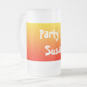 水平カラーのスペクトル–1 フロストグラスビールジョッキ (正面左)