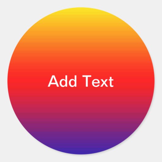 水平カラーのスペクトル–1 ラウンドシール (正面)