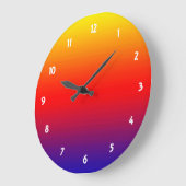 水平カラーのスペクトル–1 ラージ壁時計 (傾斜)