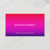 水平カラーのスペクトル – 4 名刺 (裏面)