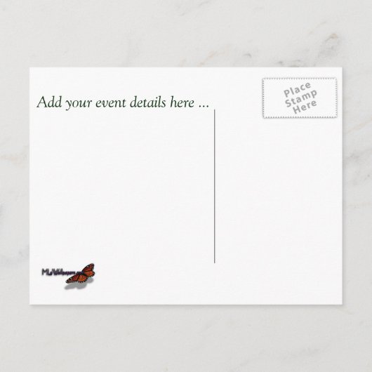 水平カリブの日付はがきを保存 案内ポストカード (裏面)