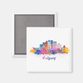 水平カルガリーアクアレラ マグネット (正面/裏面)