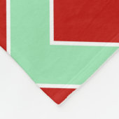 水平クリスマスジグザグ フリースブランケット (角)