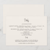 水平クリーム結婚詳細 招待状 (正面/裏面)